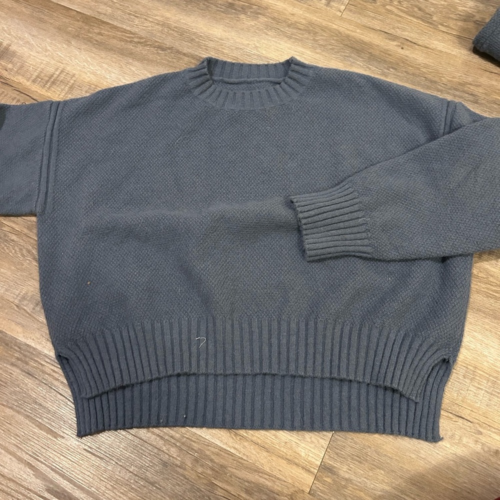 Blue Knit Sweater with Pants.